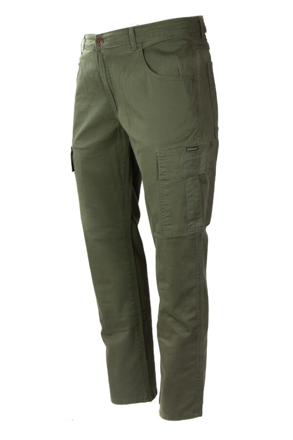 Bojówki męskie khaki - model 284 - obrazek 3